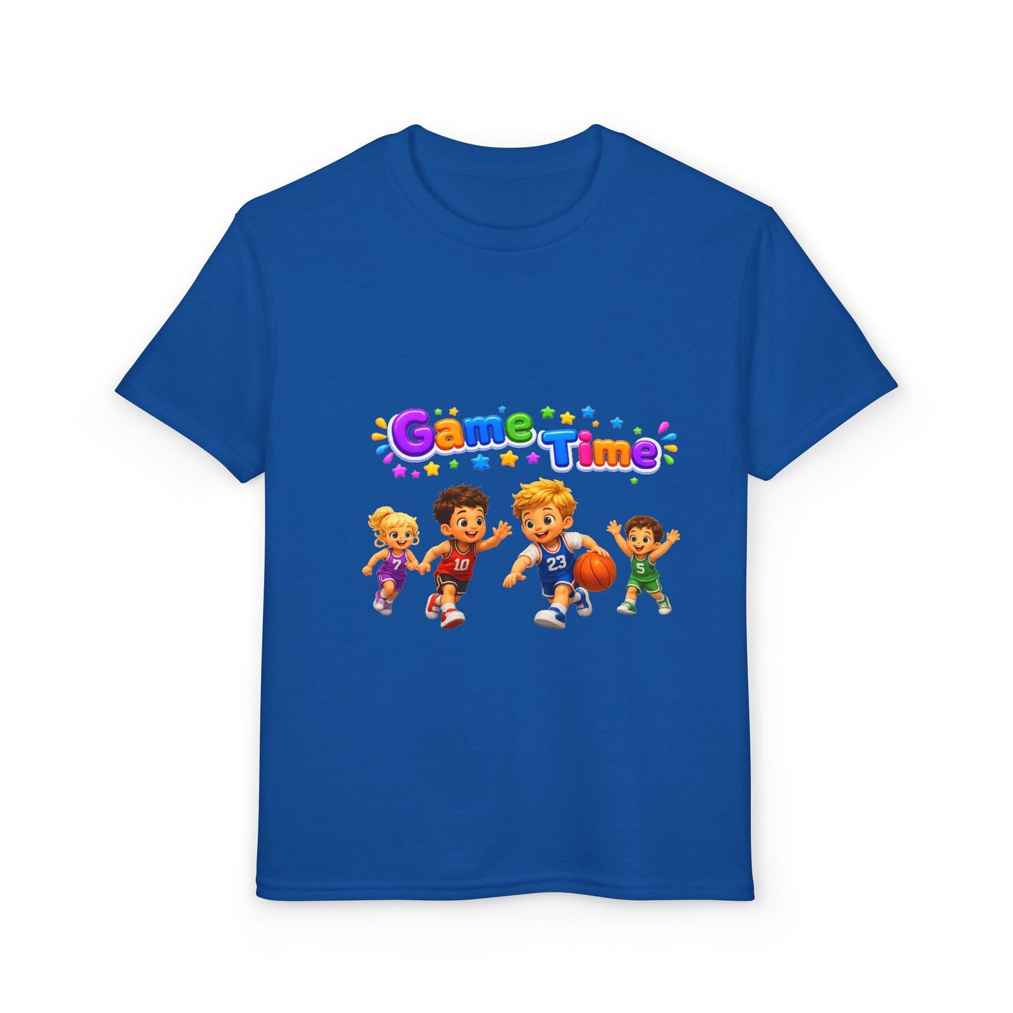 Kids T-Shirt — "Game Time" Playful Sports Graphic Tee for Boys & Girls