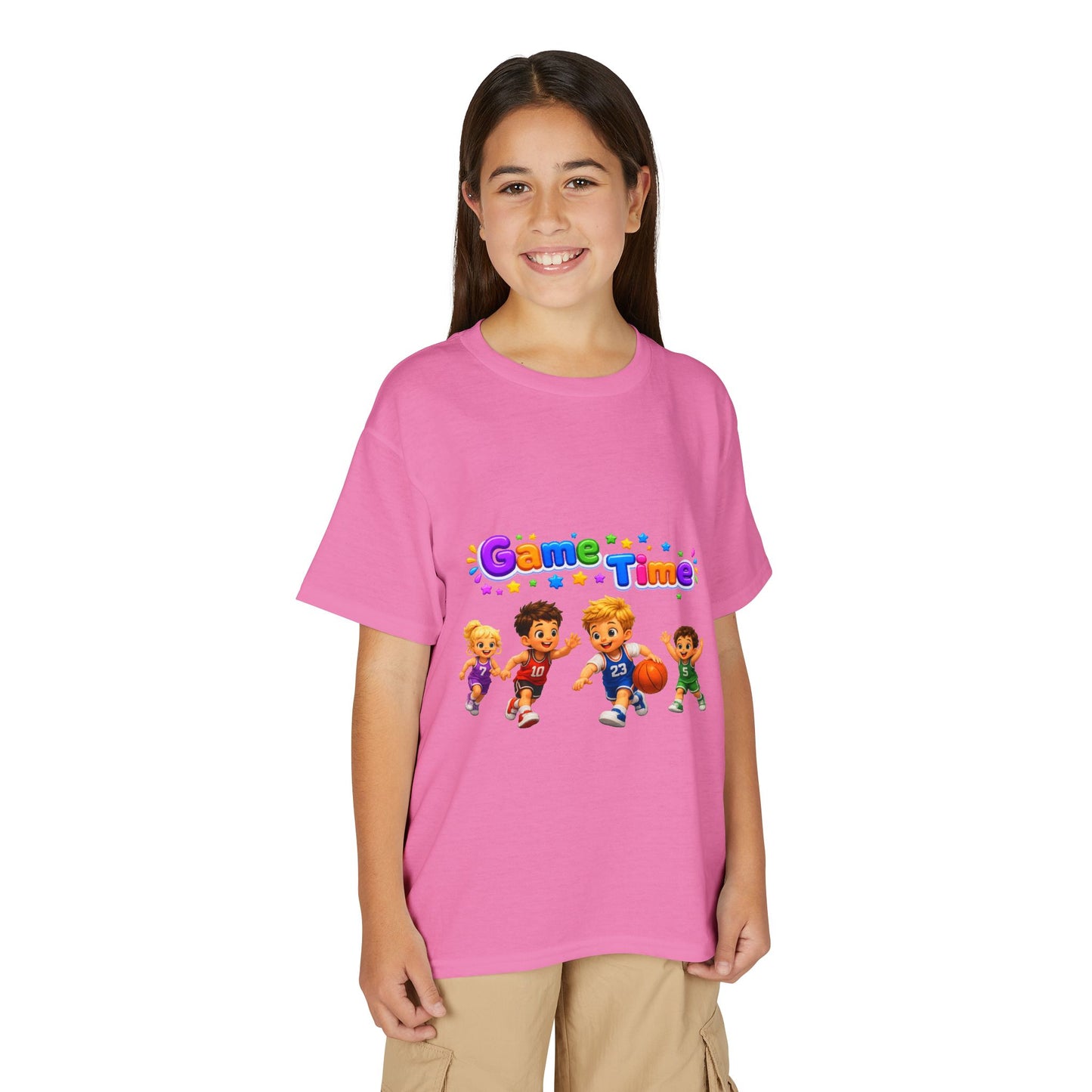 Kids T-Shirt — "Game Time" Playful Sports Graphic Tee for Boys & Girls