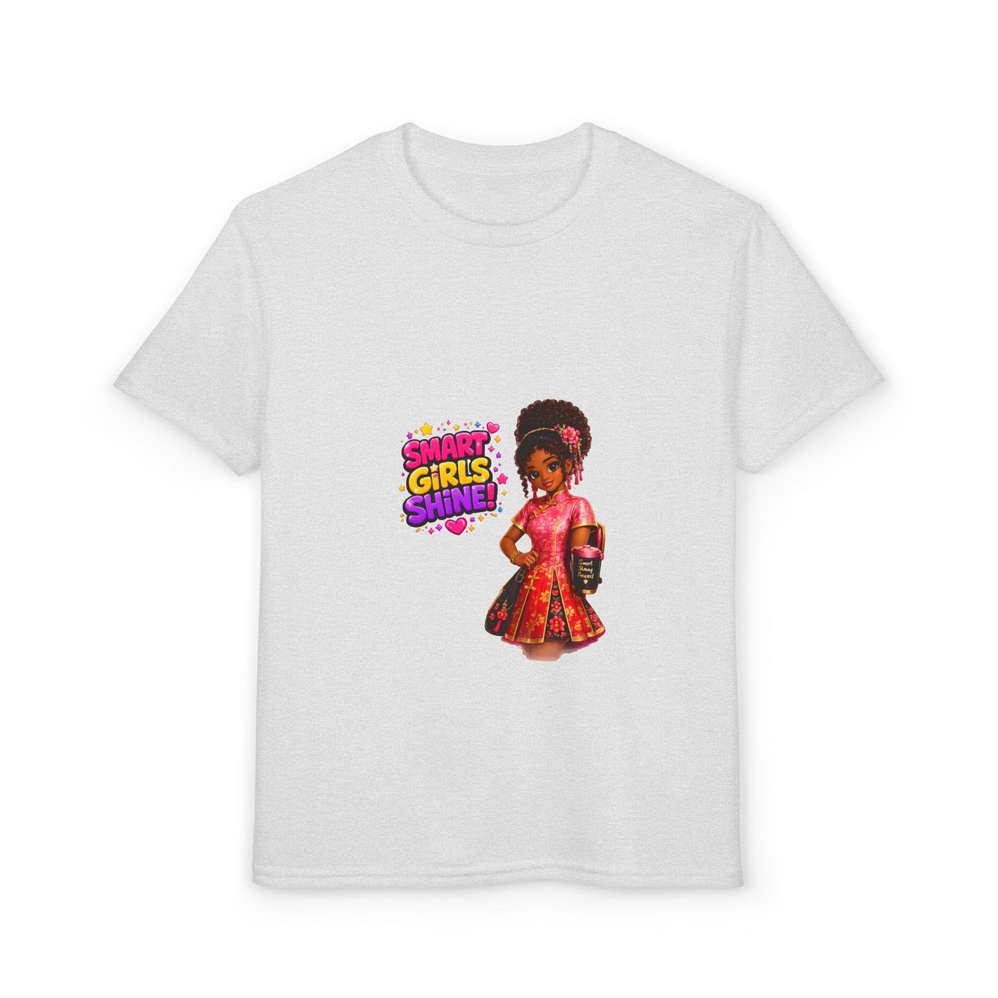 Youth T-Shirt — "Smart Girls Shine" Empowerment Tee