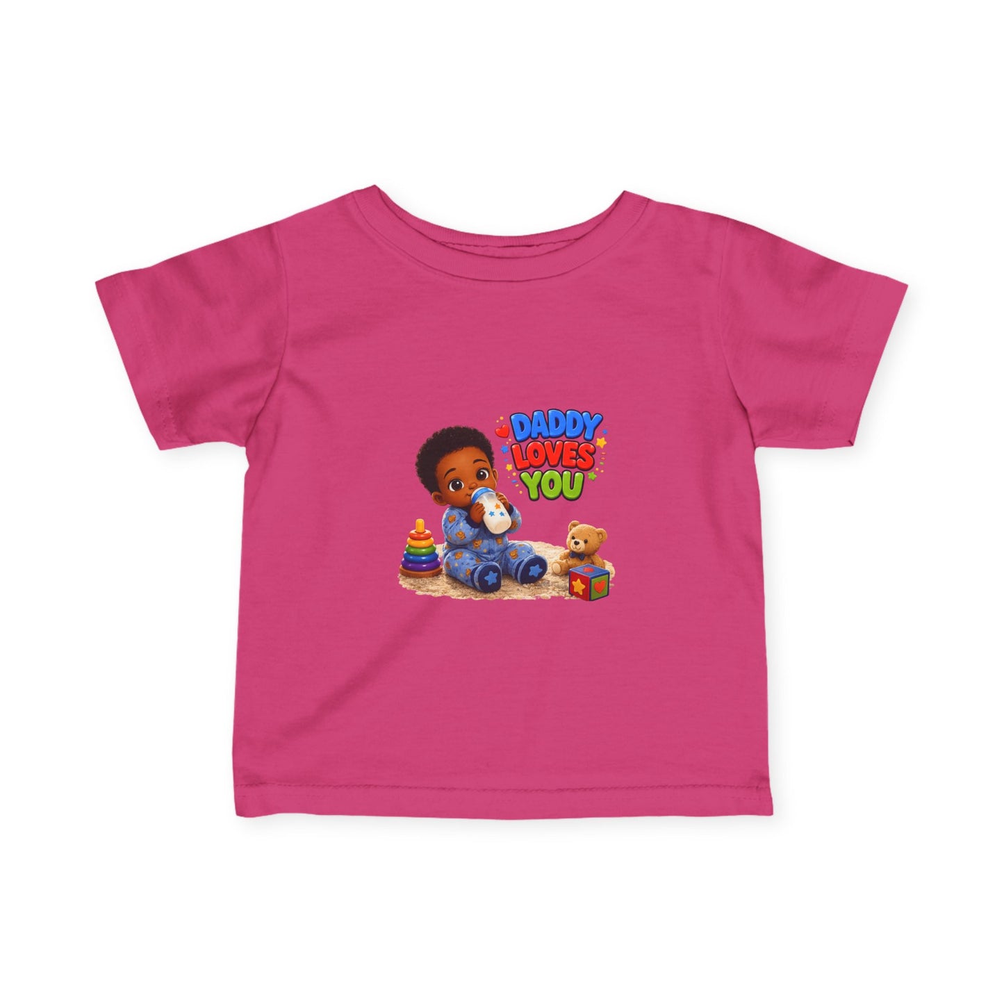 Infant Tee — "Daddy Loves You" Cute Baby Boy Graphic Shirt