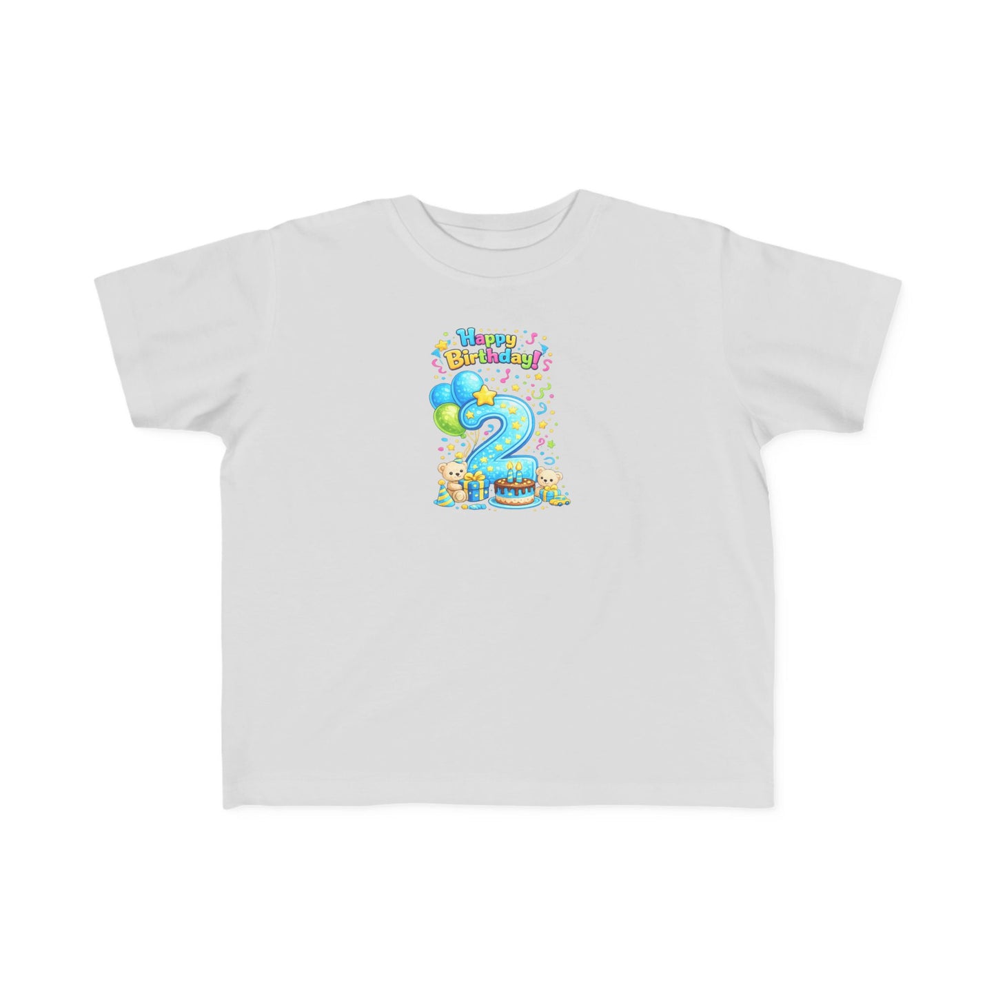 Toddler 2nd Birthday Tee — "Happy Birthday