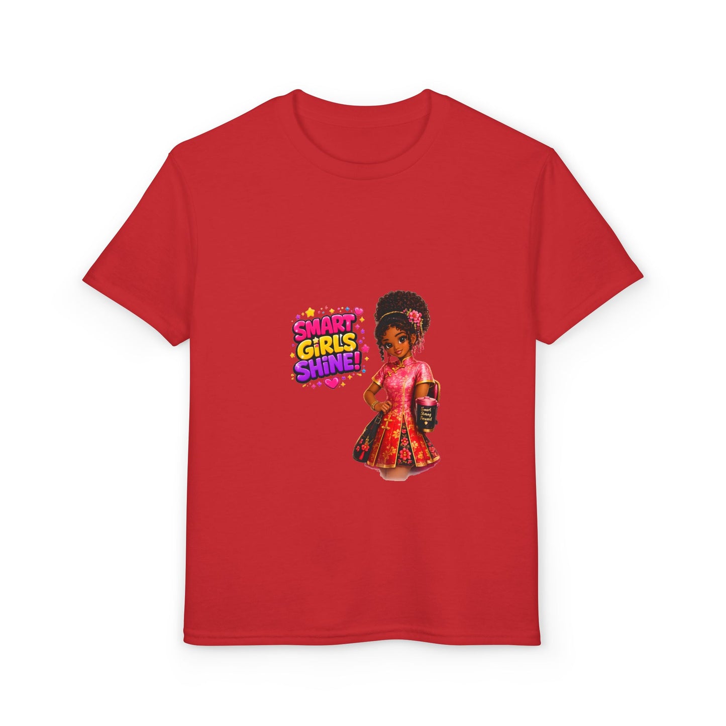 Youth T-Shirt — "Smart Girls Shine" Empowerment Tee