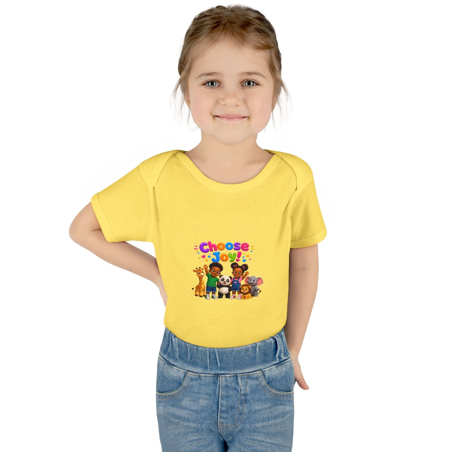 Choose Joy! Baby Bodysuit — Cute Animal Crew Infant Onesie