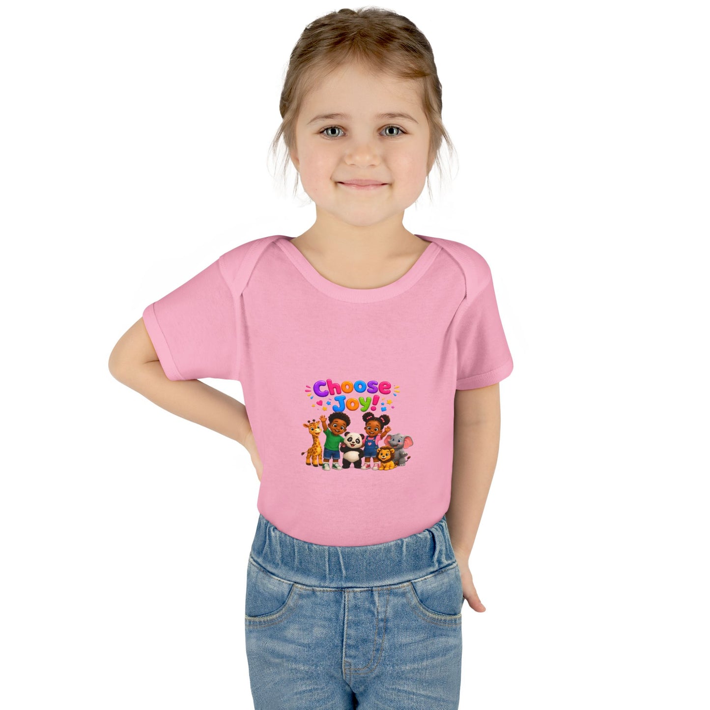 Choose Joy! Baby Bodysuit — Cute Animal Crew Infant Onesie