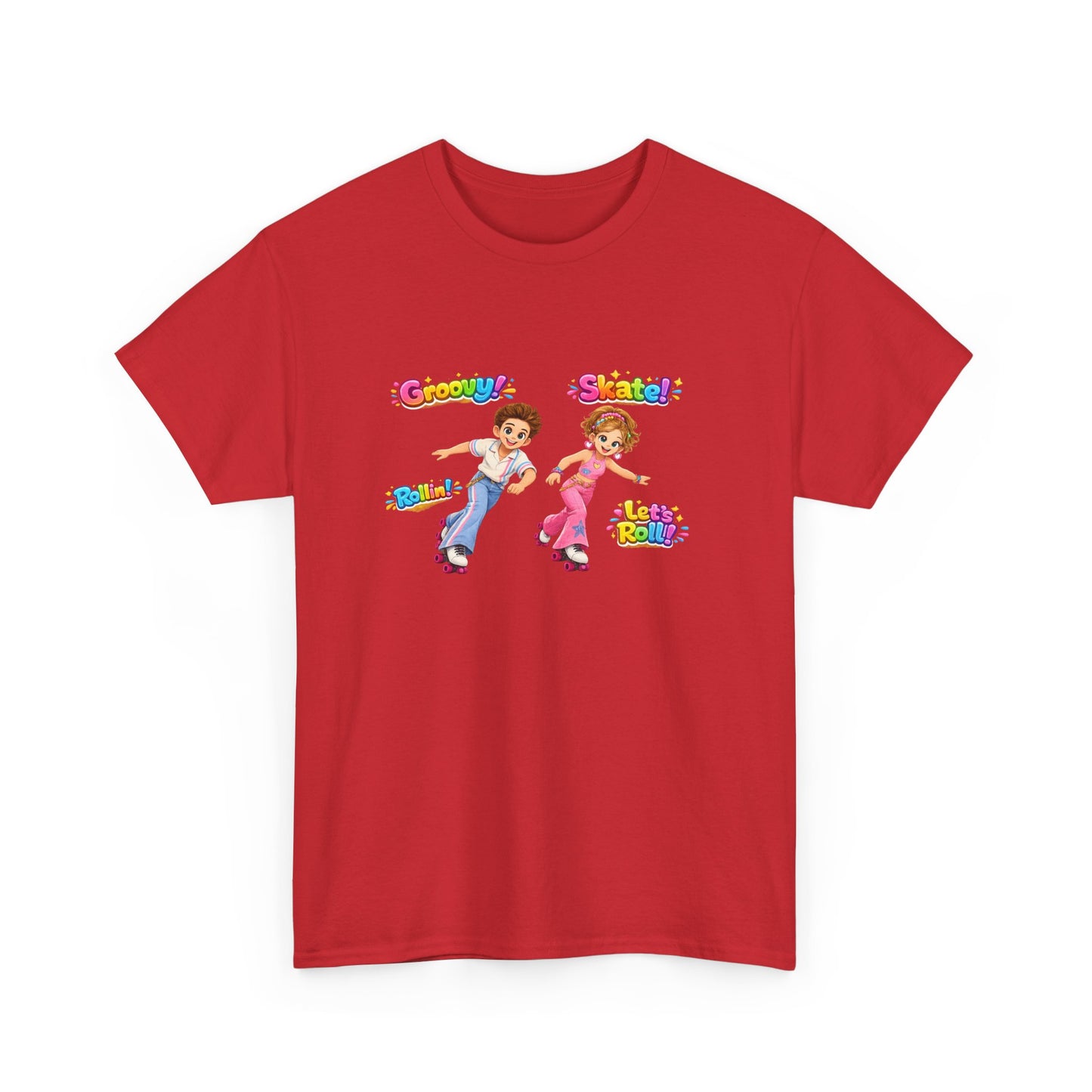 Kids Dance Party T-Shirt — "Groovy! Shake!" Retro Cartoon Kids Tee