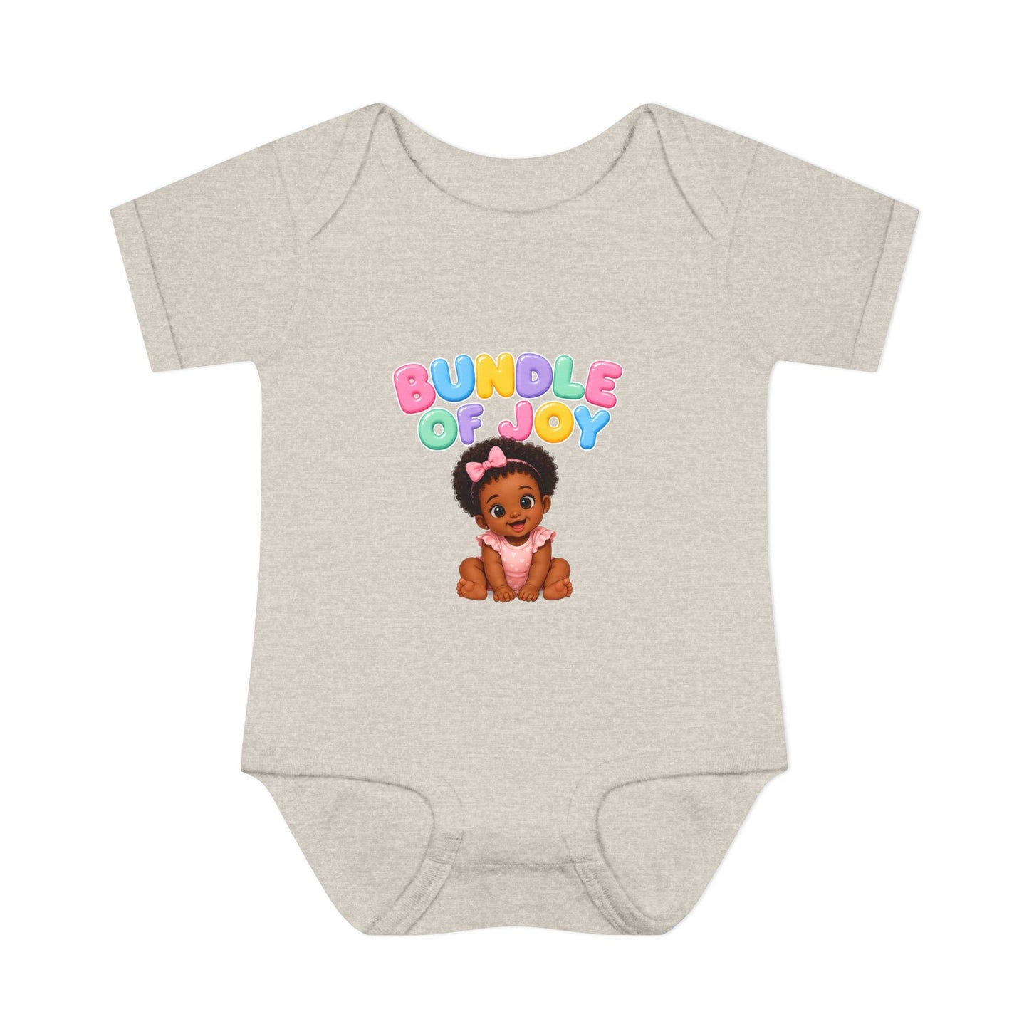 Baby Bodysuit - "Bundle of Joy" Cute African American Baby Graphic