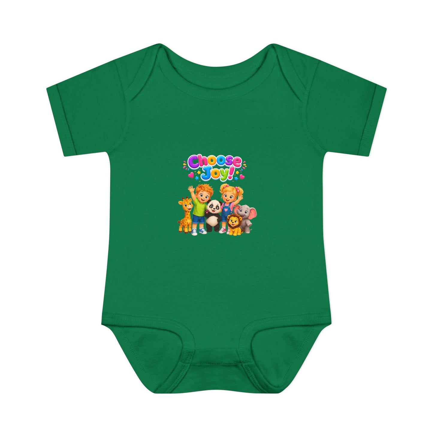Choose Joy Baby Bodysuit — Cute Animal Crew Infant Onesie