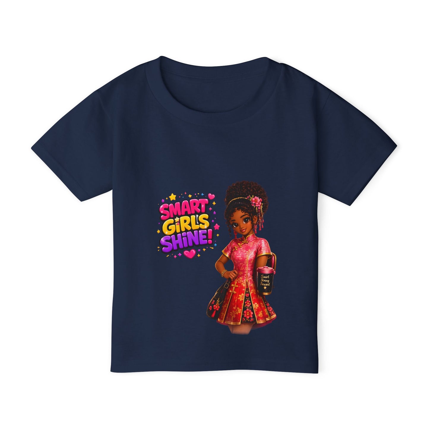 Toddler T-Shirt — "Smart Girls Shine" Empowerment Tee