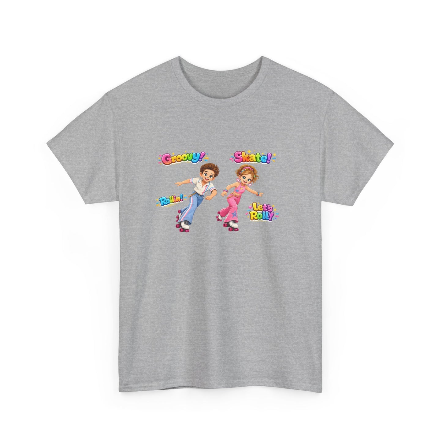 Kids Dance Party T-Shirt — "Groovy! Shake!" Retro Cartoon Kids Tee