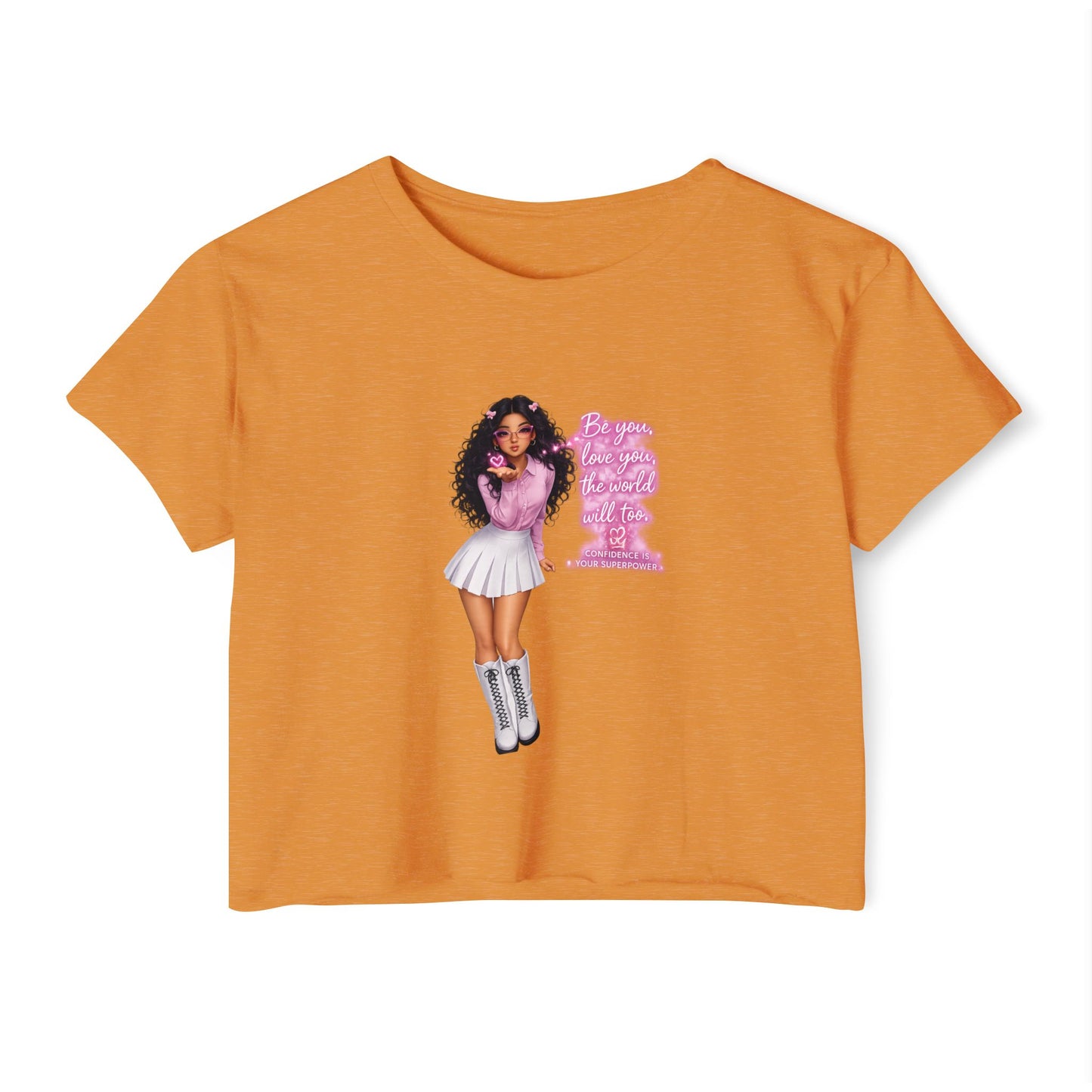 Women's Festival Crop Top — Pink Glitter Diva Graphic
