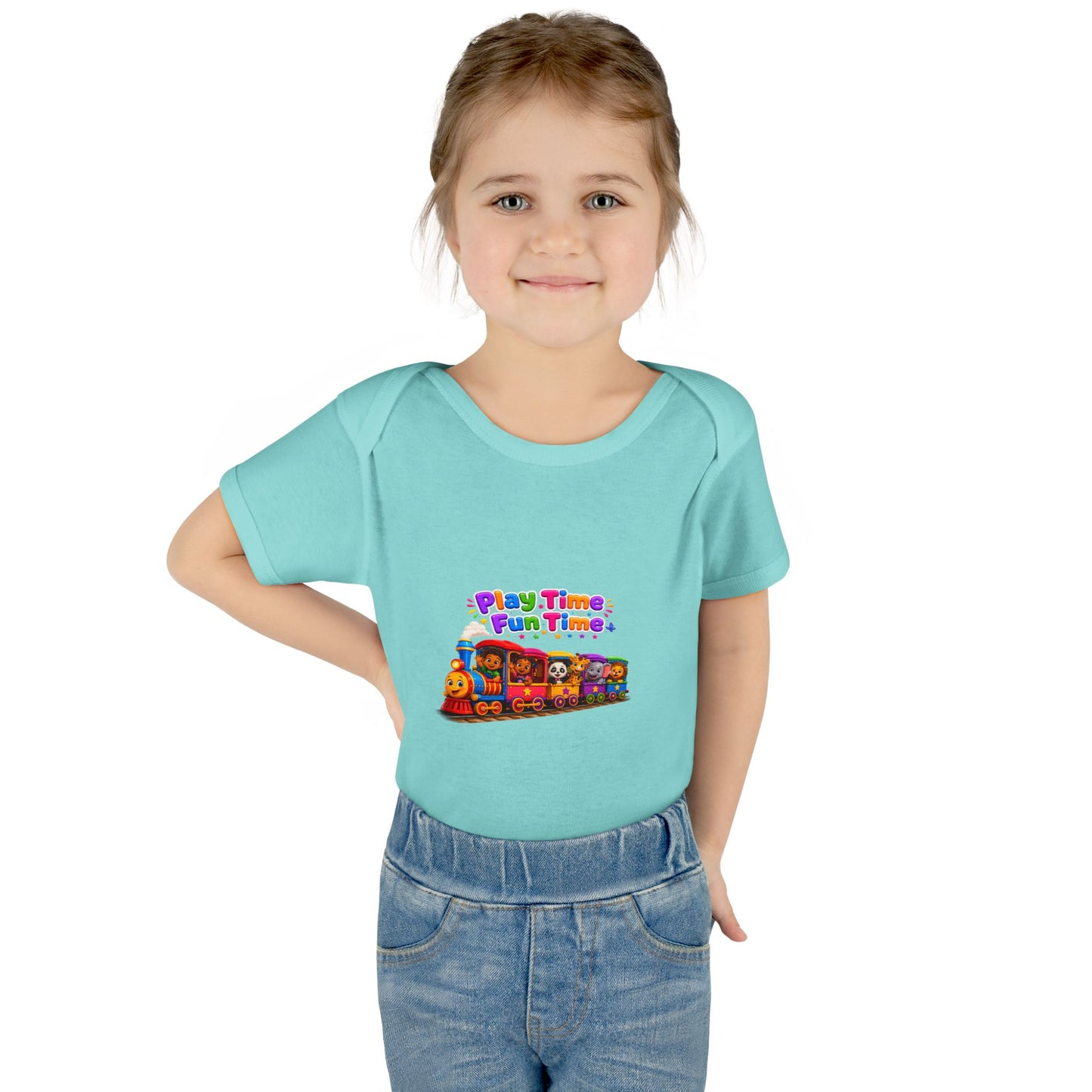Play Time Fun Time Train Baby Bodysuit — Colorful Infant Onesie
