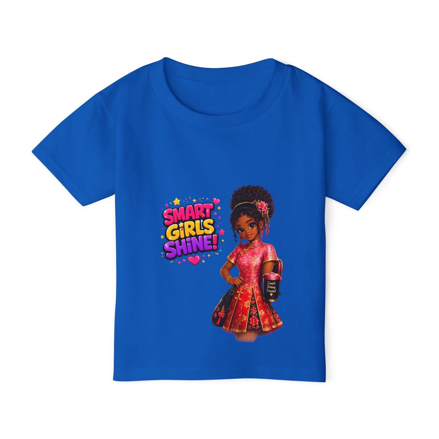 Toddler T-Shirt — "Smart Girls Shine" Empowerment Tee