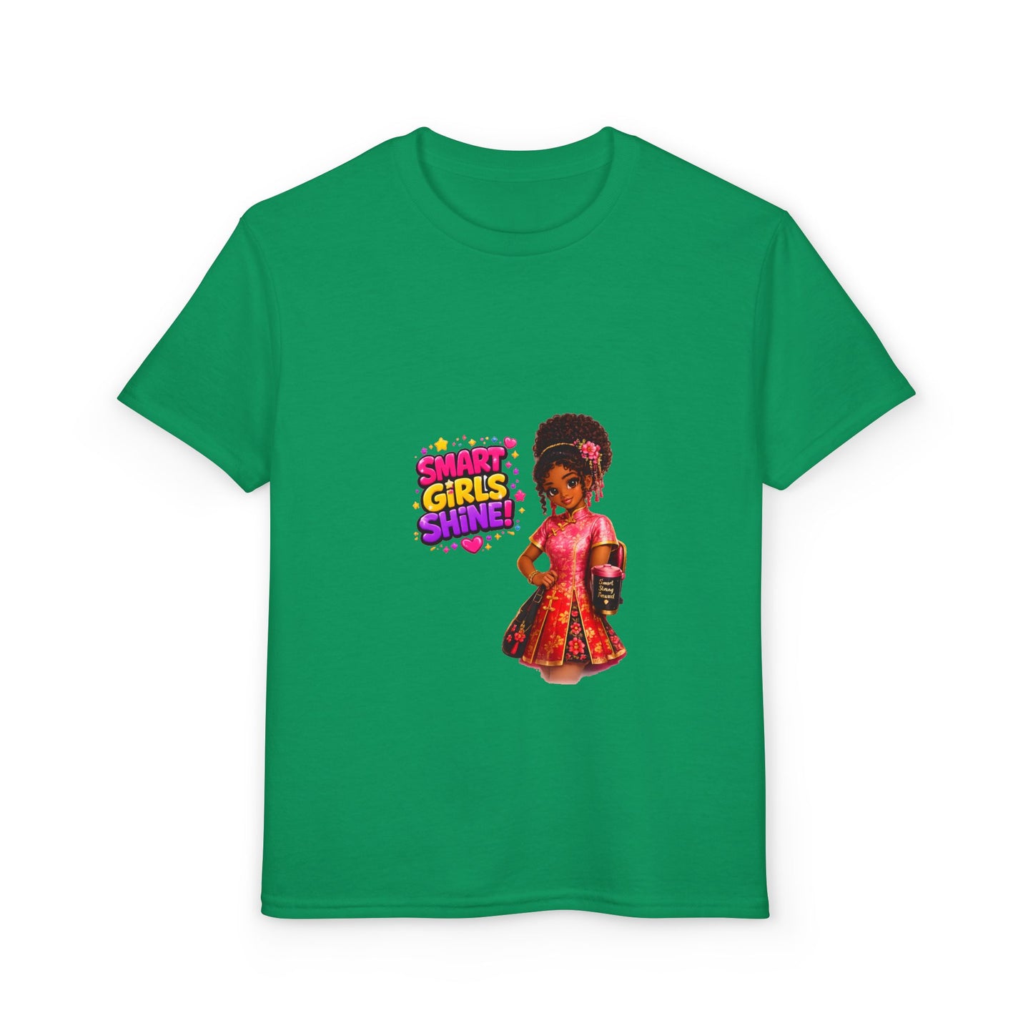 Youth T-Shirt — "Smart Girls Shine" Empowerment Tee