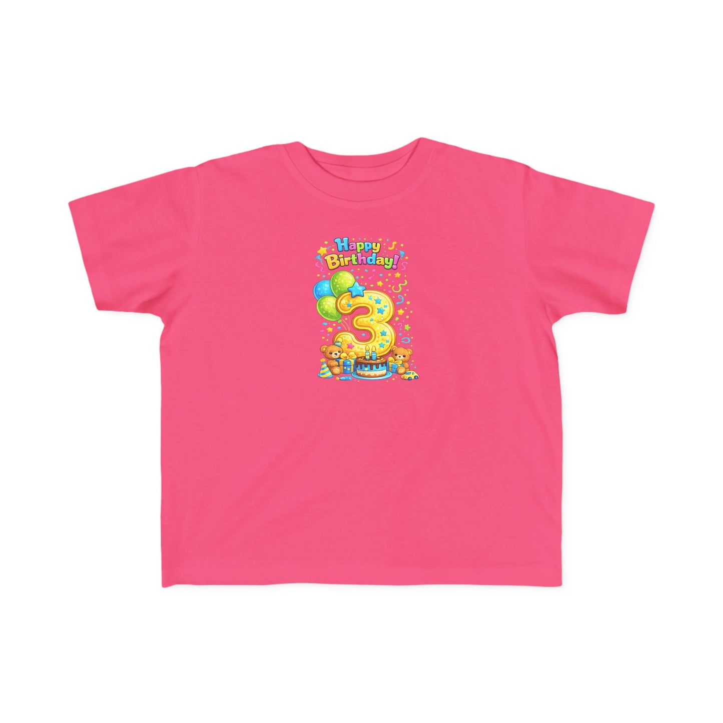 Copy of Toddler 3rd Birthday Tee — "Happy Birthday
