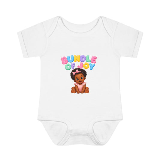 Baby Bodysuit - "Bundle of Joy" Cute African American Baby Graphic