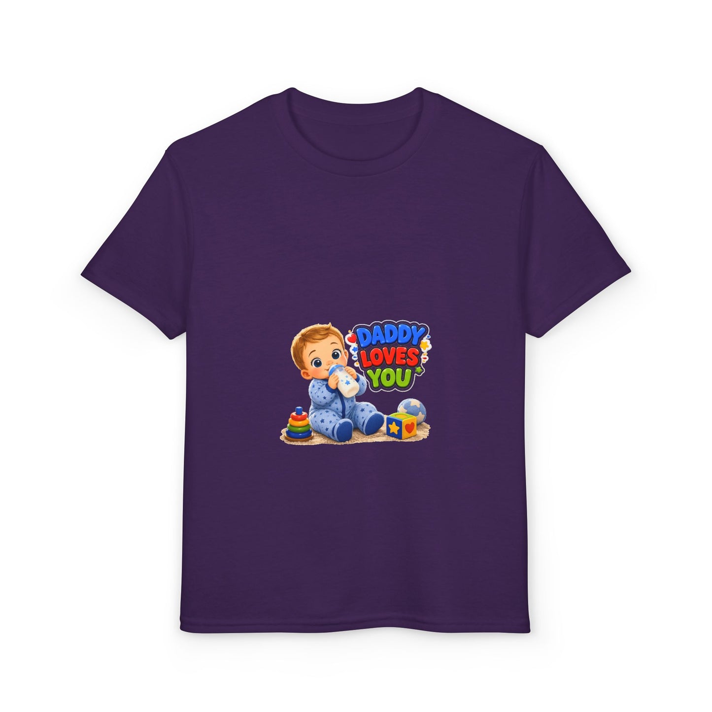 Daddy Loves You Youth T‑Shirt — Cute Baby & Toys Graphic