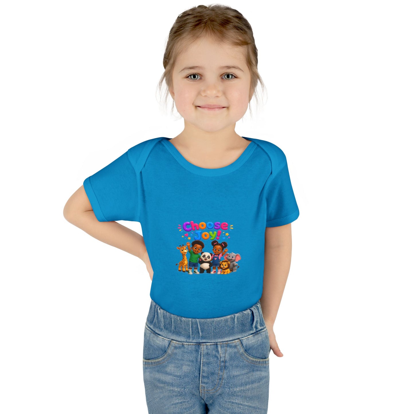 Choose Joy! Baby Bodysuit — Cute Animal Crew Infant Onesie