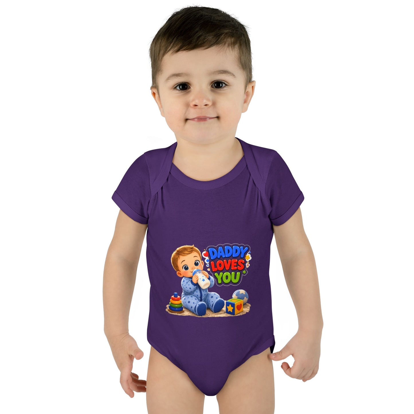 Infant Bodysuit — "Daddy Loves You" Cute Baby Graphic Onesie