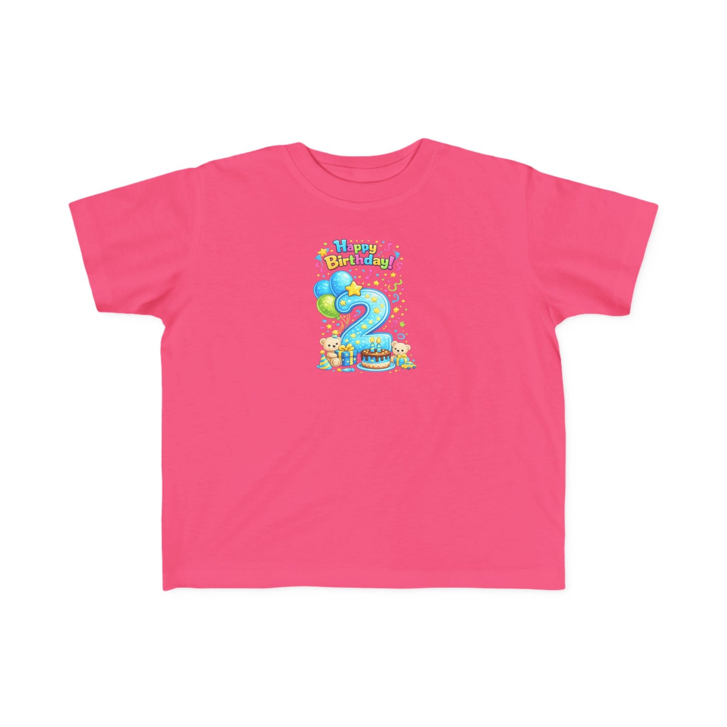 Toddler 2nd Birthday Tee — "Happy Birthday