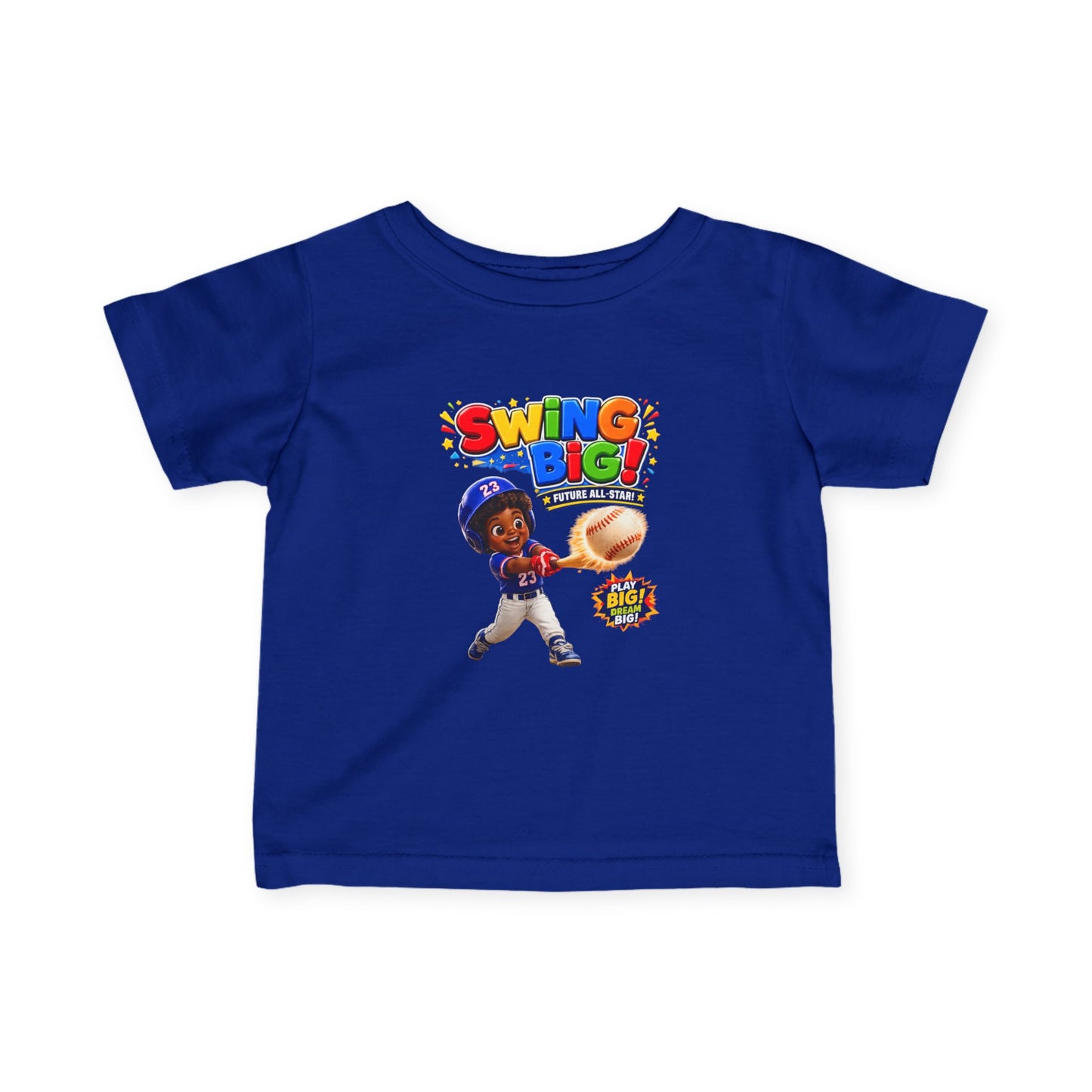 Infant Baseball Tee — "Swing Big!" Cute Baby Baseball Player Shirt
