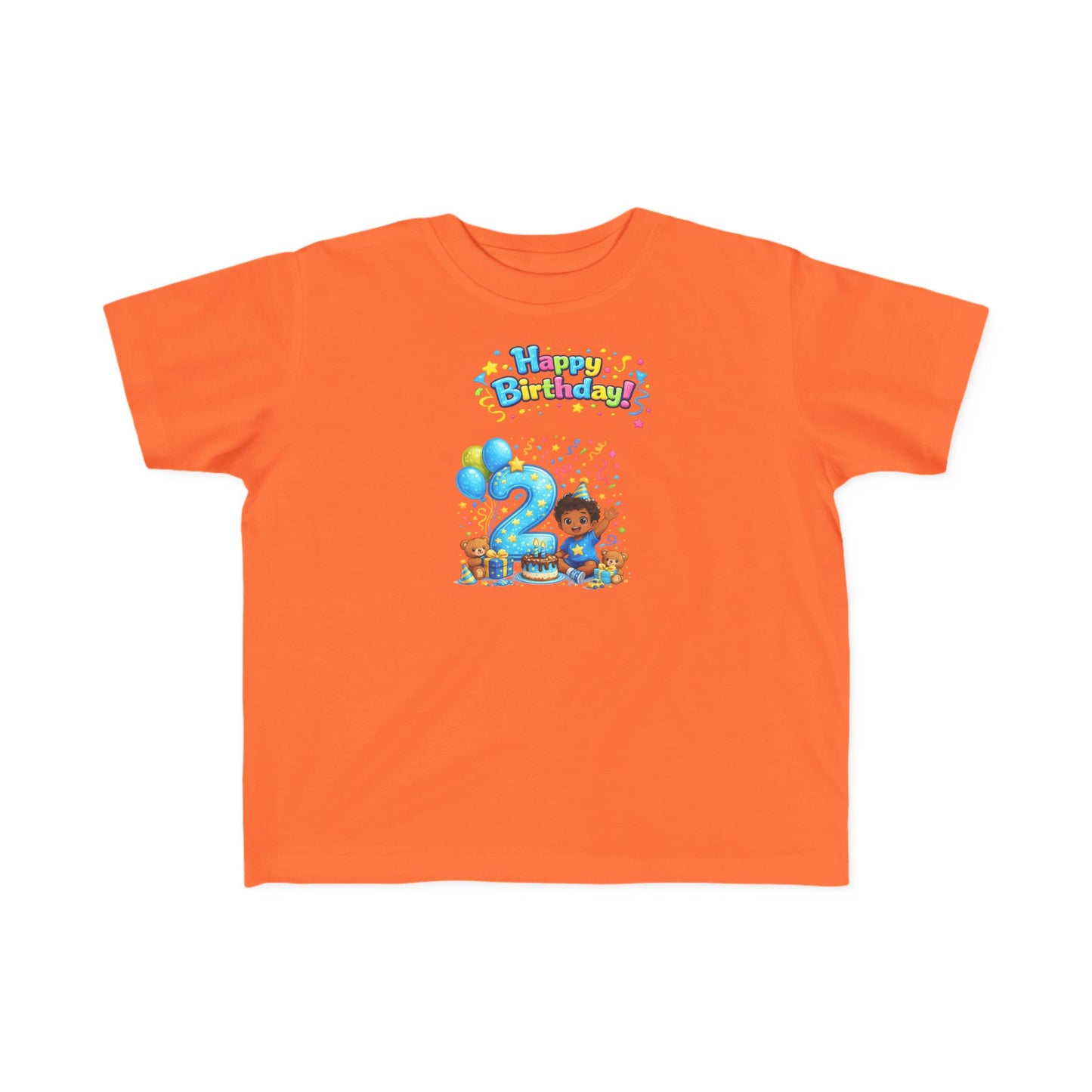 Copy of Copy of Toddler Birthday Tee — "Happy Birthday 2" Girl Balloon Party Shirt