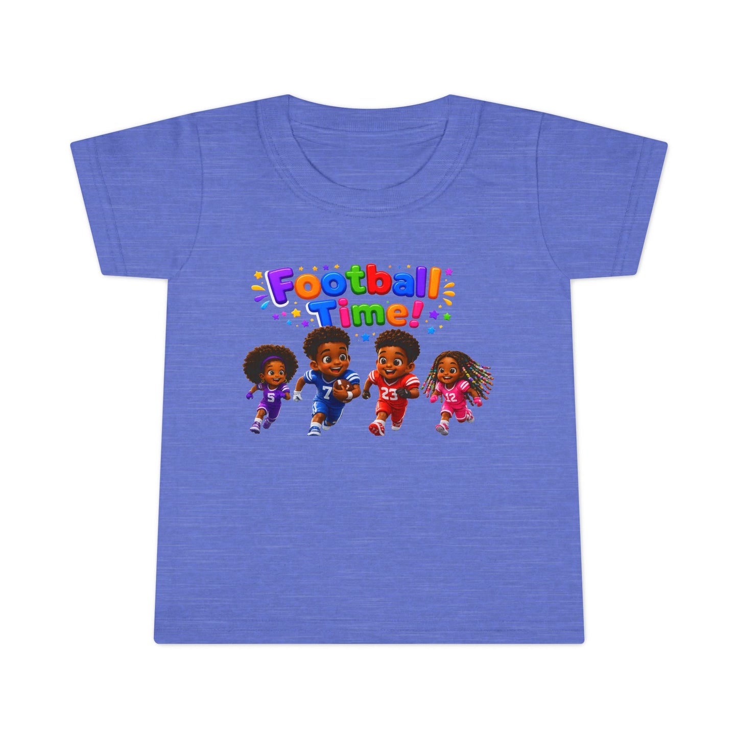 Toddler T-Shirt — "Football Time!" Cute Kids Football Players Graphic Tee