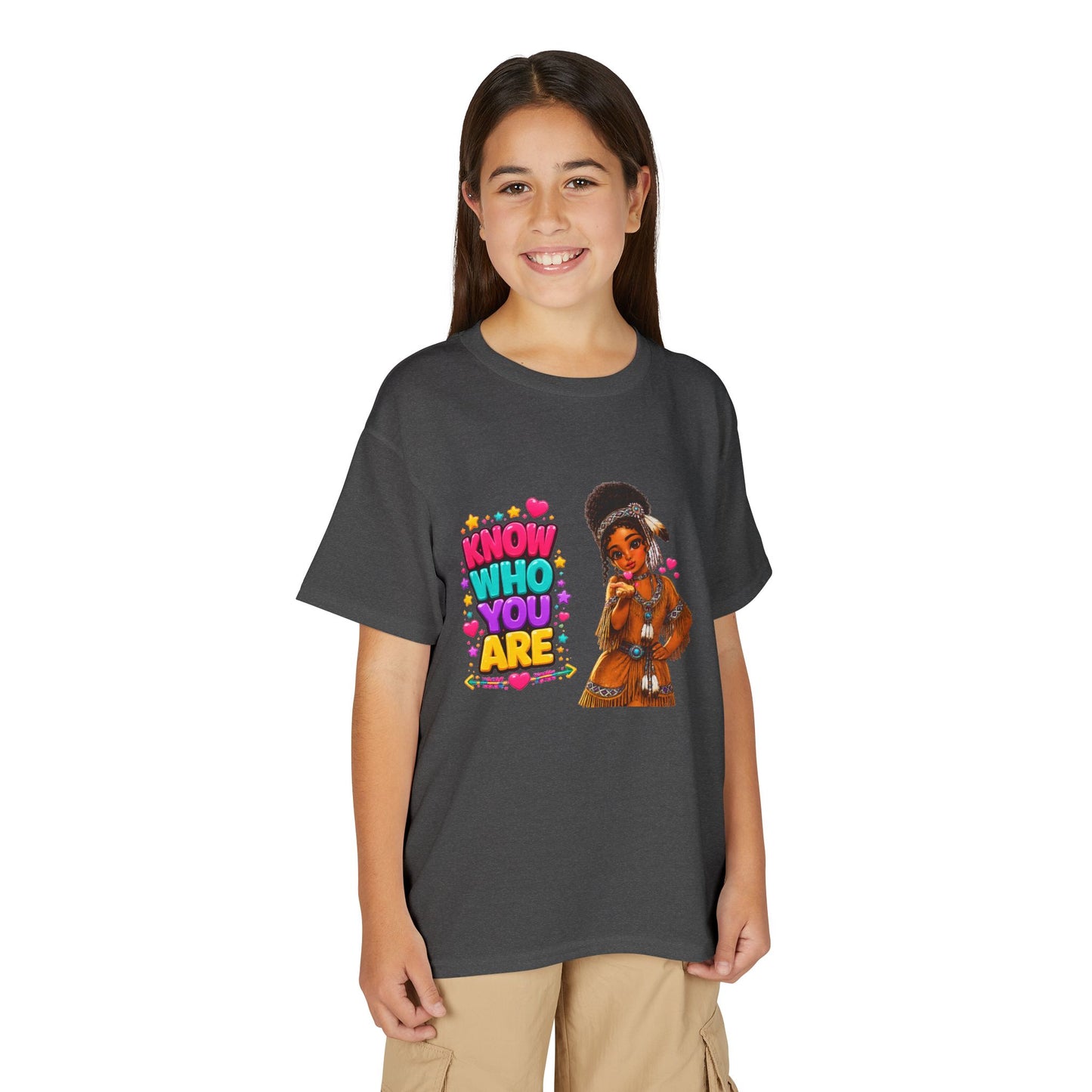 Know Who You Are Youth T‑Shirt — Empowering Girl Graphic Tee